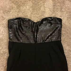 Black sequined jumpsuit
